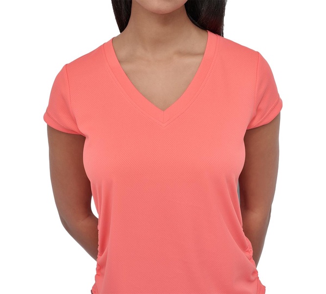 Sport Women's Crewneck Short-Sleeve Side-Ruched Top