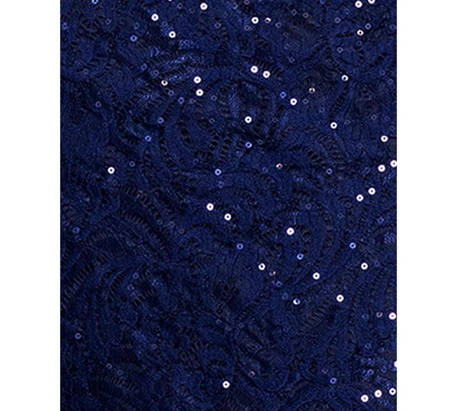 Women's Sequined Lace Off-The-Shoulder Gown