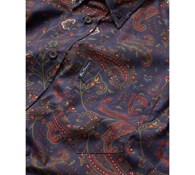 Men's Eastern Paisley-Print Shirt 
