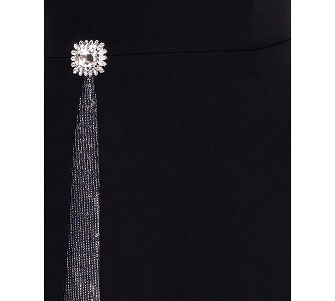 Women's Sequin-Trim Square-Neck Sleeveless Gown