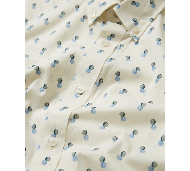 Men's Regular-Fit Spot-Print Shirt
