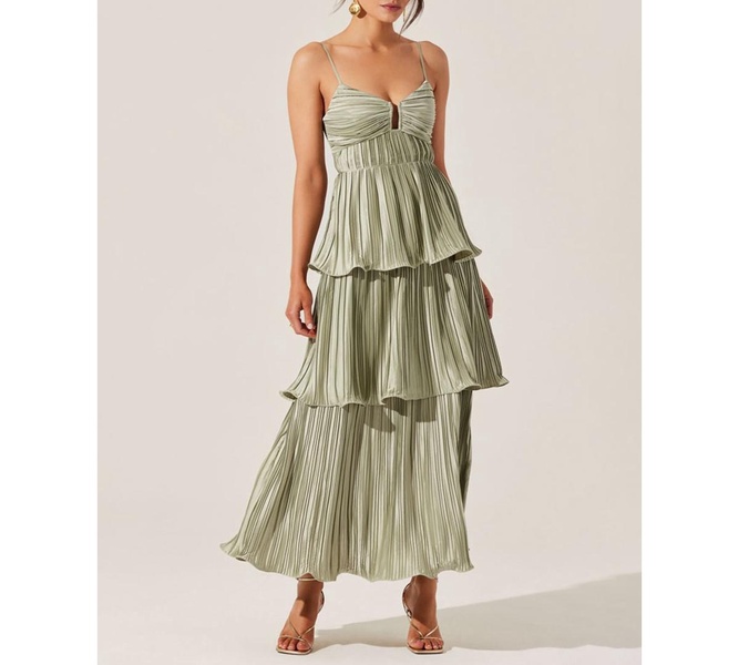 Women's Lupin Pleated Satin Dress