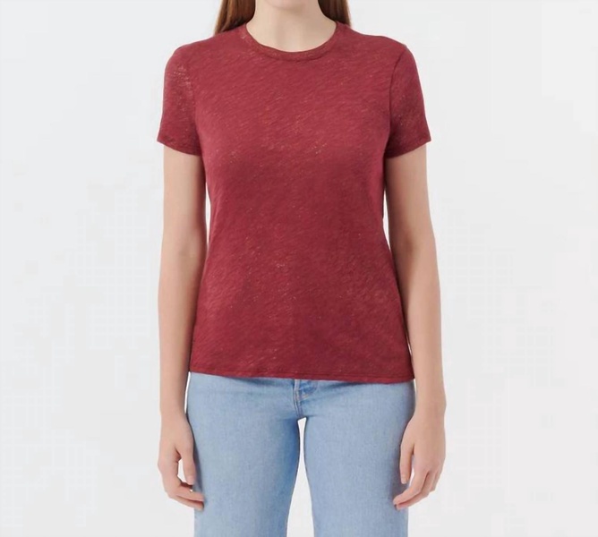 slub jersey schoolboy shirt in wine