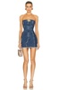 Mussel Flower Strapless Mini Dress