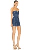 Mussel Flower Strapless Mini Dress