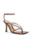 Stretch Metallic Leather Sandals