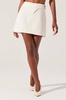 sevyn belted wrap skirt in cream