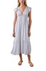tina dress in villa stripe