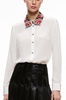 willa collar blouse in white
