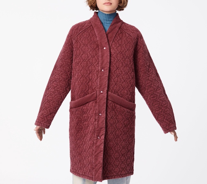 quilted cotton cardigan