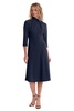 Donna Morgan Women's Mock line Dress with Twist Neck Detail