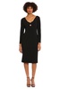 Donna Morgan Women's Cut Out Neckline Crepe Dress Event Occasion Party Date Night Out Guest of