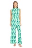 Donna Morgan womens Printed Mock Neck Jumpsuit