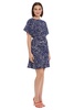 Donna Morgan Women's Boat Neck Kimono Sleeve Ruffle Hem Dress