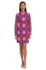 Donna Morgan Women's Long Sleeve Mock Neck Floral Printed Fit and Flare Dress