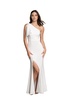 Dress the Population Women's Georgina Asymmetrical Bow Neckline Bodycon Midi Dress