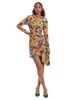 Donna Morgan Women's Long Sleeve Side Drape Dress