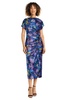Maggy London Women's Short Sleeved Draped Midi Dress
