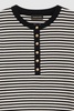 Alessia Long Sleeve Tee - Cream And Black Stripe