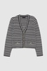 Gwen Cardigan - Black And Ivory Stripe