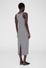 Alessia Tank Midi Dress - Cream And Black Stripe