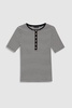 Alessia Tee - Cream And Black Stripe