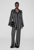 Soto Pant - Black Herringbone Stripe