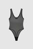 Alysha Bodysuit - Black Geometric Lace