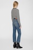 Alessia Long Sleeve Tee - Cream And Black Stripe