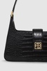 Lou Shoulder Bag - Black Embossed