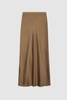 Bar Silk Skirt - Sepia