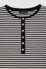 Alessia Tee - Cream And Black Stripe