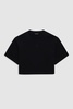 Myers Cropped Tee Framed Monogram - Black