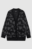 Banks Cardigan - Grey And Black Heart
