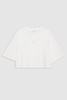 Myers Cropped Tee Framed Monogram - Ivory