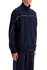 metallic v-detail sports sweatshirt