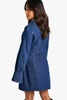 Petite Collar Detail Denim Shift Dress