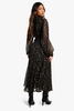 Ditsy Floral Chiffon High Neck Midaxi Dress