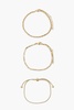 Real Gold Plated 3 Pack Bracelet Set