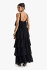 Chiffon Tiered Halterneck Maxi Dress