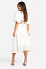 Textured Puff Sleeve Midi Dress