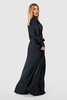 Satin Twist Front Maxi Dress
