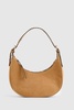 Whipstitch Faux Suede Shoulder Bag 