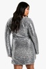 Plus Sequin Long Sleeve Shift Dress