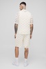 Tall Plaid Open Stitch Oversized Revere Shirt