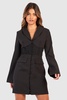 Fitted Corset Waist Tailored Blazer Dress