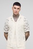Tall Plaid Open Stitch Oversized Revere Shirt
