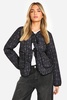 Floral Bow Detail Quilted Jacket