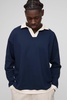 Regular Fit Contrast Interlock Revere Rugby Polo