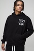 Oversized Boxy Varsity Print Hoodie